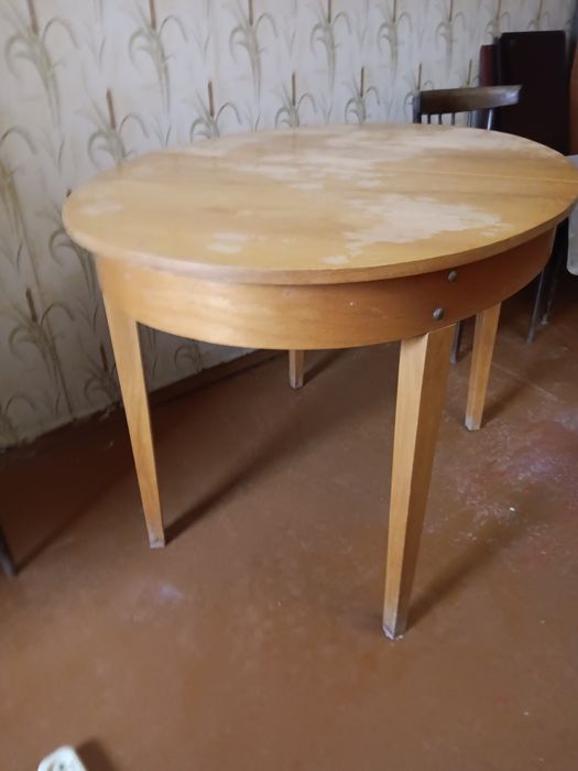 Стол овальный ссср винтаж советский раздвижной