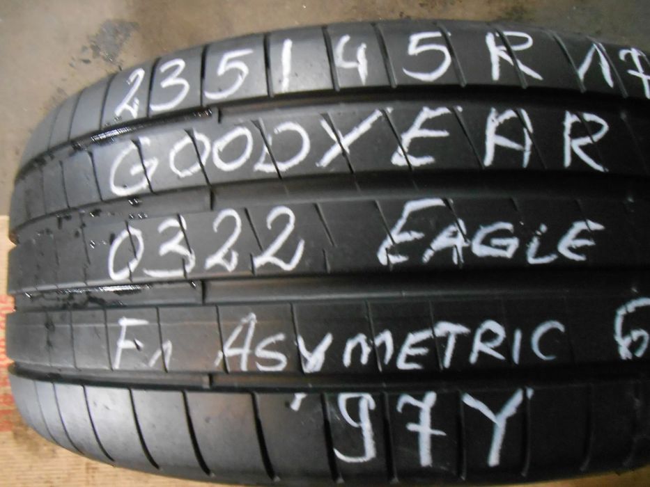 OPONA POJEDYNKA  235/45R17 GOODYEAR EAGLE F1 ASYMMETRIC 6 DOT 0322 8MM