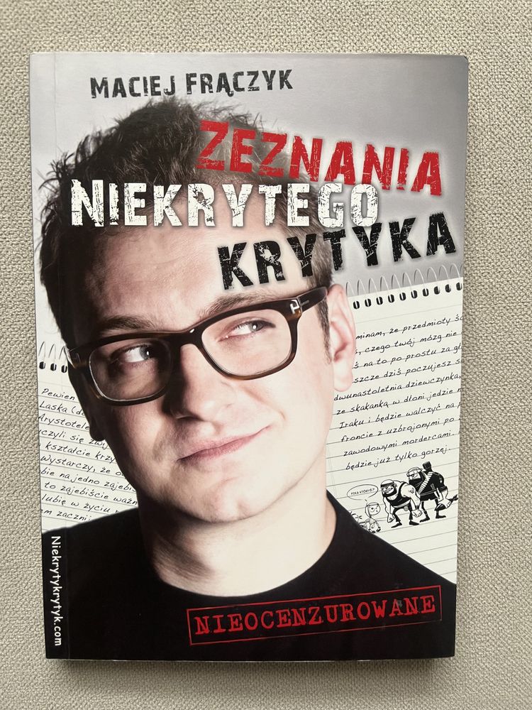 Książka „Zeznania Niekrytego Krytyka”