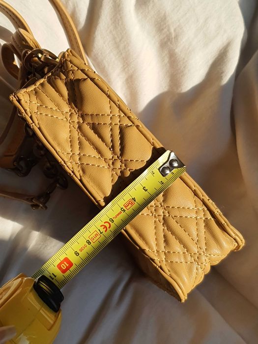 ZARA – Mini Pikowana Torebka Na Ramię - Musztarda