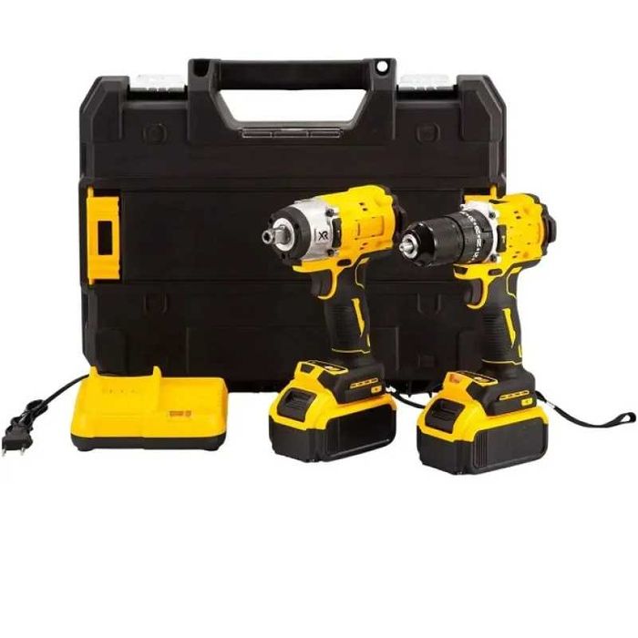 Набор аккумуляторного инструмента 2 в1 Шуруповерт+Гайковерт