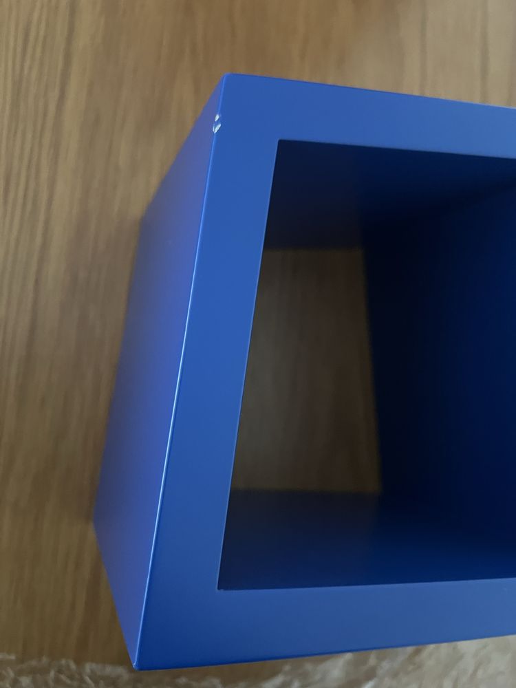 Cubo azul lacado wm madeira maciça