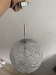 Srebrna lampa sufitiwa