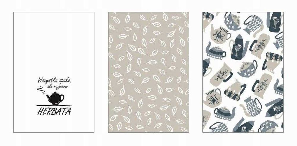 Ścierki kuchenne komplet 3 sztuki bawełniane  herbata 40X60cm ścierka