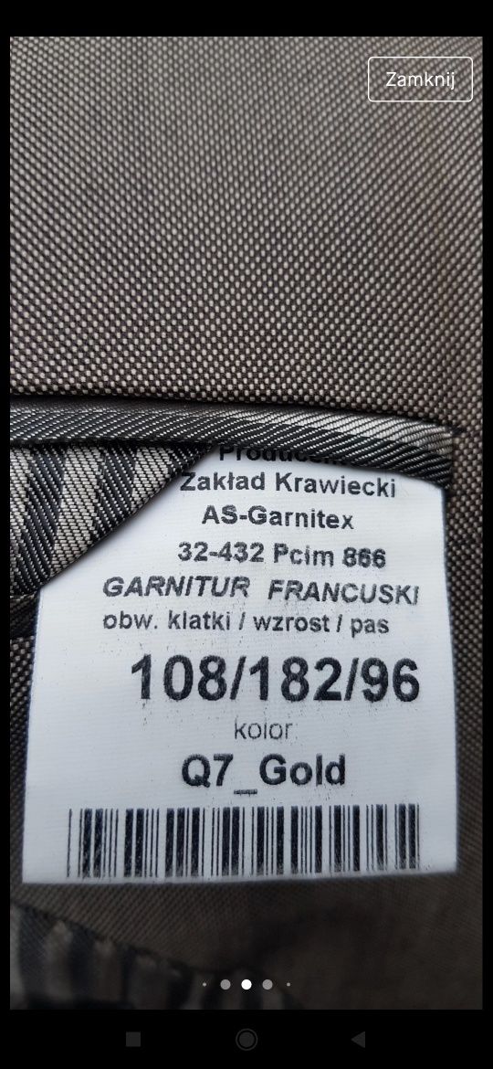 Garnitur Garnitex jak nowy 108/182/96