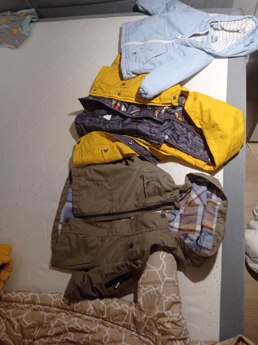 Kurtki kombinezony zestaw chłopiec 74, 80