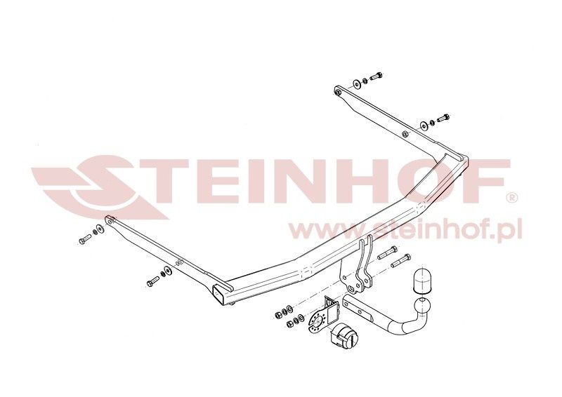 HAK HOLOWNICZY + Wiązka 7Pin do Mazda 3 Sedan (BL) od 2009 do 2013