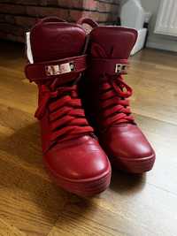 Oryginalne sneakersy czerwone Elisabetta Franchii 37 z kłódką