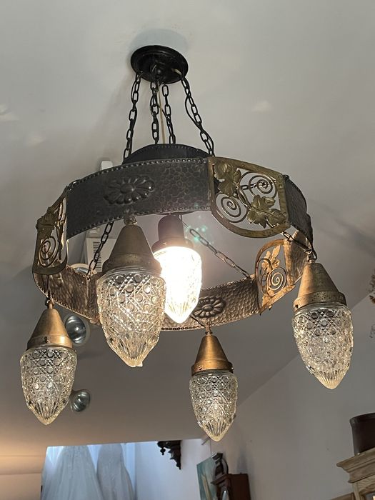 Secesyjna lampa ,zyrandol