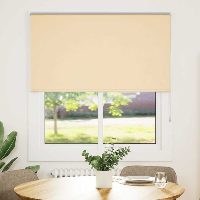 Vidaxl Roleta Zaciemniająca Beżowa 120X150Cm Szerokość Tkaniny 116,6Cm