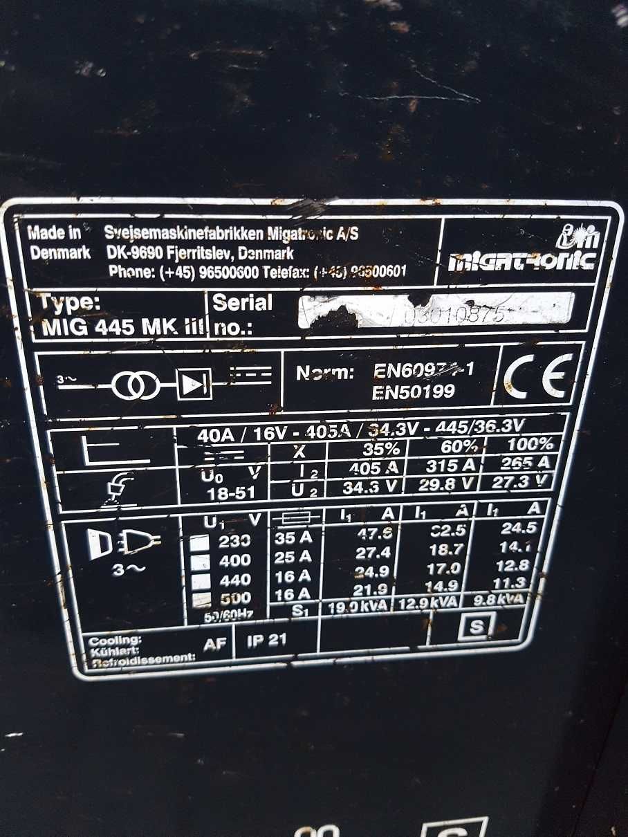 MIGATRONIC 400A/ Migomat/ Mig Mag Trafo Chłodzenie