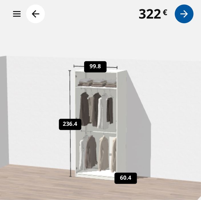 Roupeiro Espelho Ikea Alto