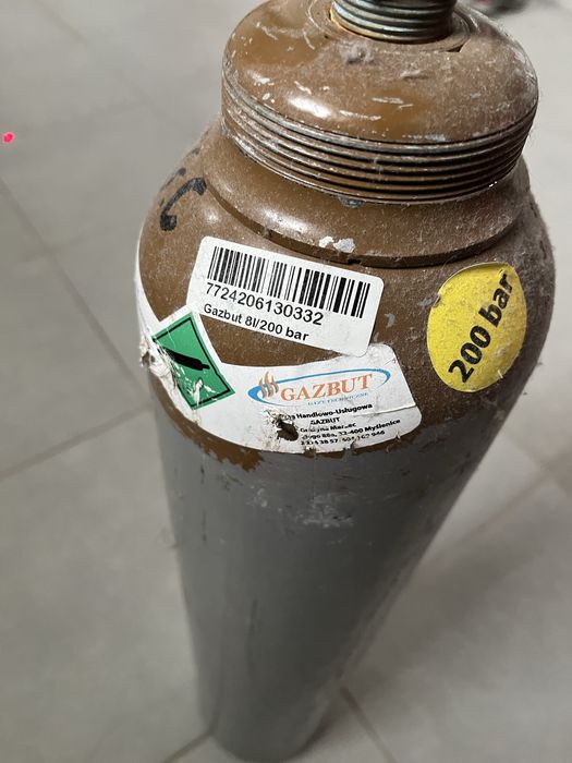 Butla z helem 8l, 3/4 oełna + reduktor