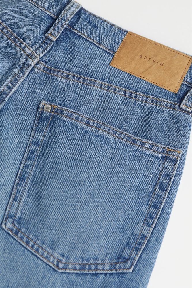 Прямые широкие джинсы H&M Loose Straight High Waist eu38 р.
