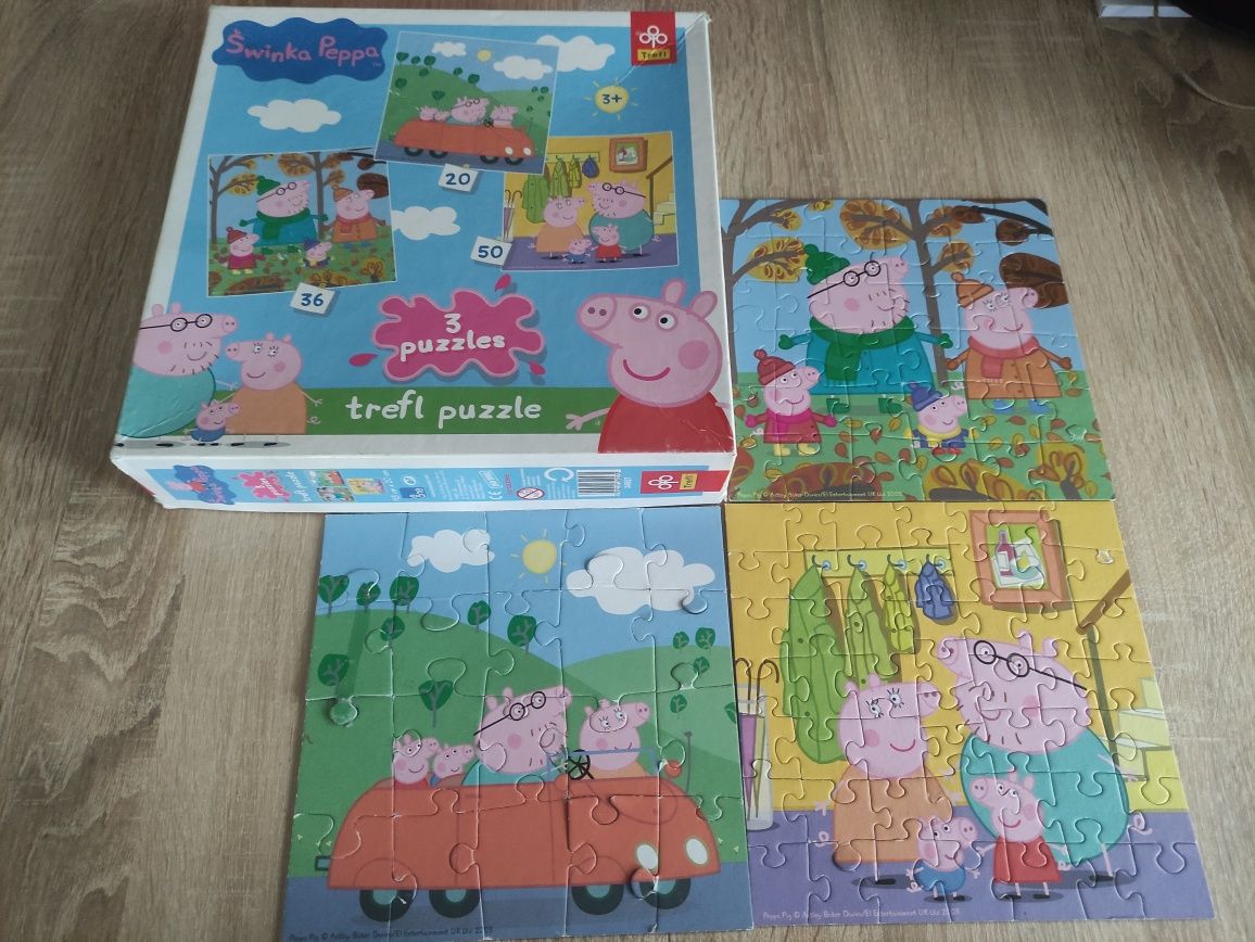 Zestaw puzzli, memory Świnka Peppa 7 szt.