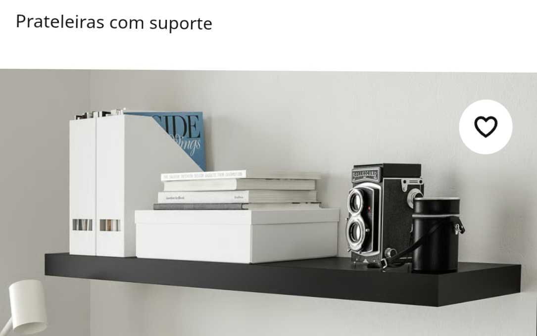 Prateleira IKEA preta .