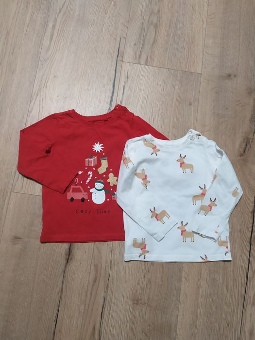 Świąteczna bluzka X2 zestaw Sinsay 98