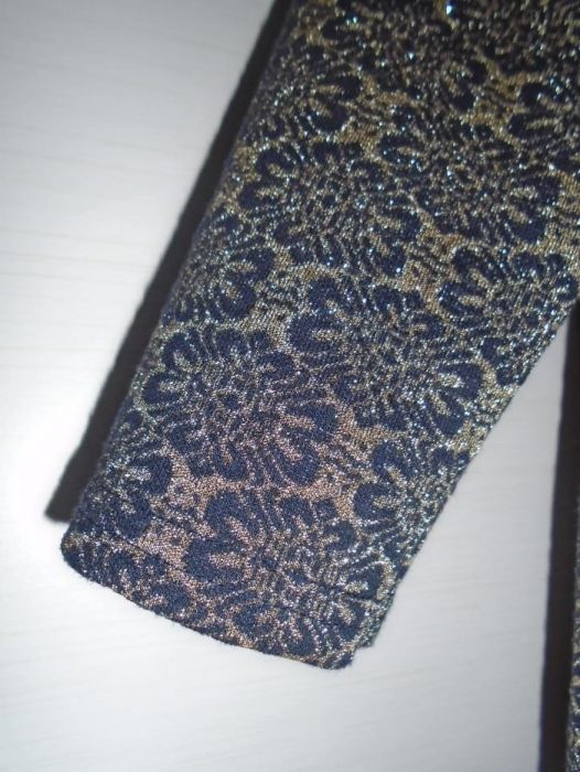 Sukienka Blue Shadow r.36 S granatowa ze złotym sylwester elegancka