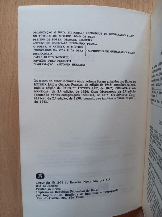 Antero de Quental, Poemas Escolhidos