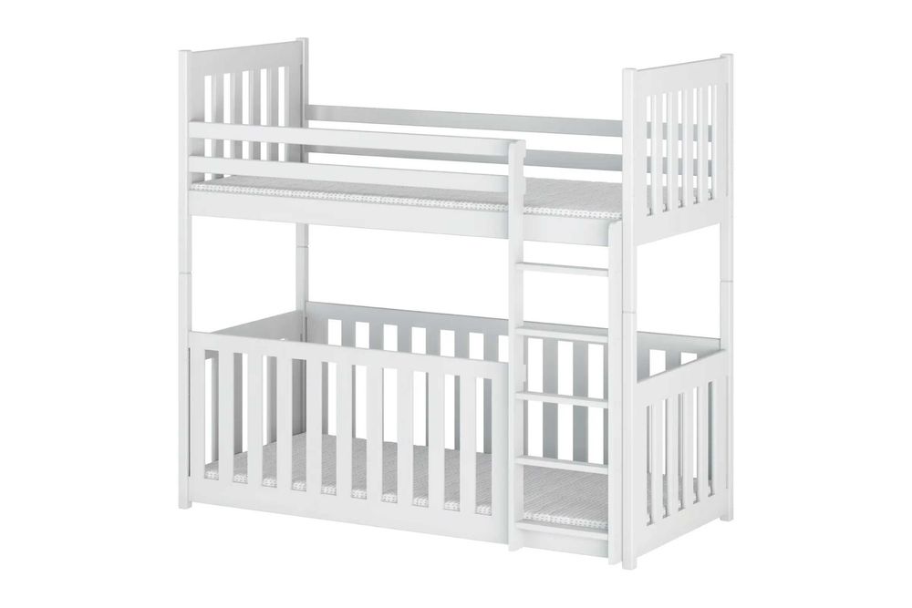 Łóżko piętrowe dziecięce dla 2 osób 80x180 cm Białe