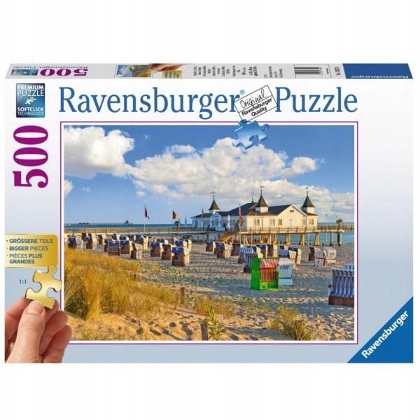 Puzzle 500 Leżaki W Ahlbeck, Ravensburger