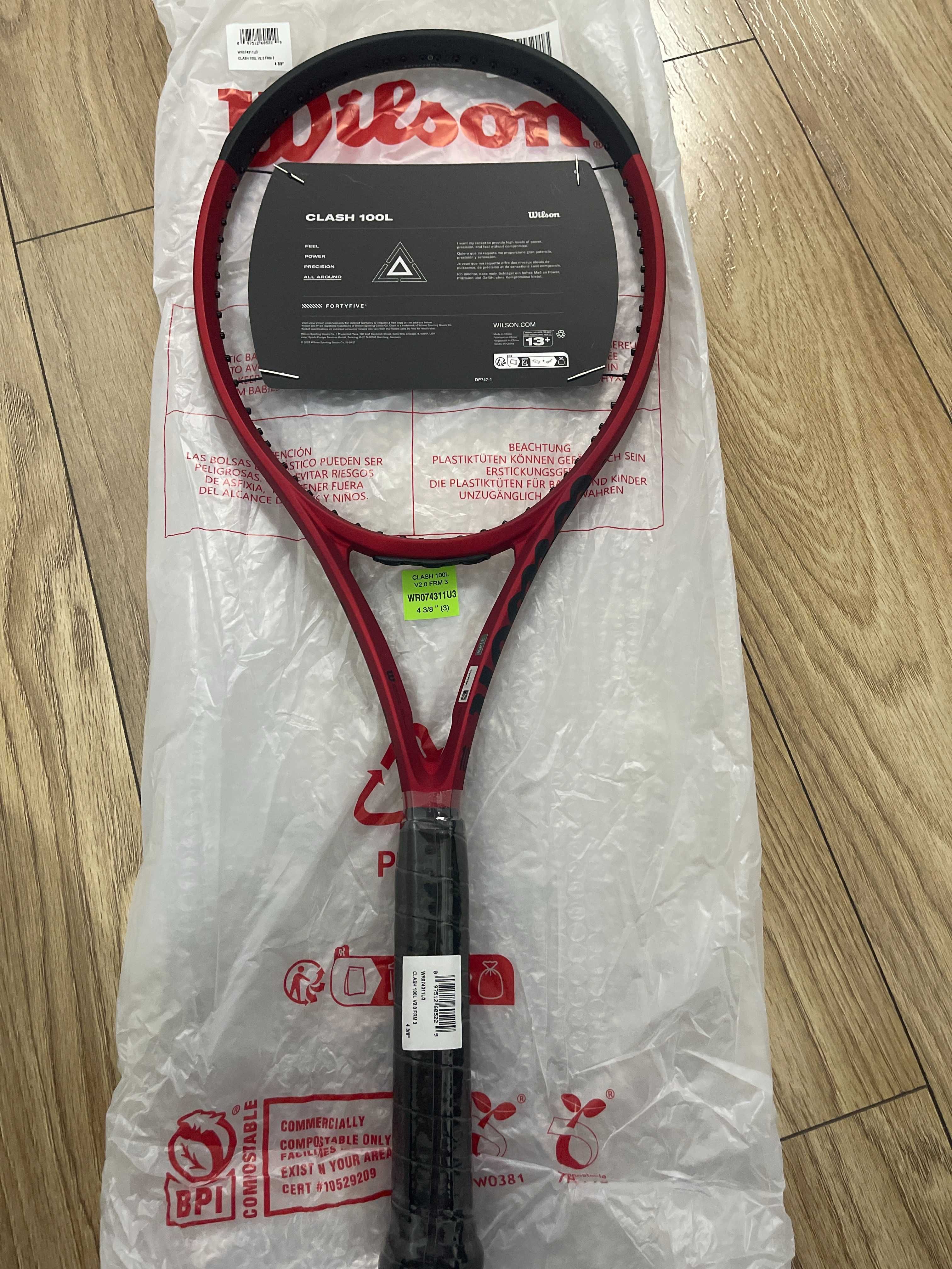 Тенісна ракетка Wilson Clash 100L V2.0, Ultra 100L V3.0, Staff X V14