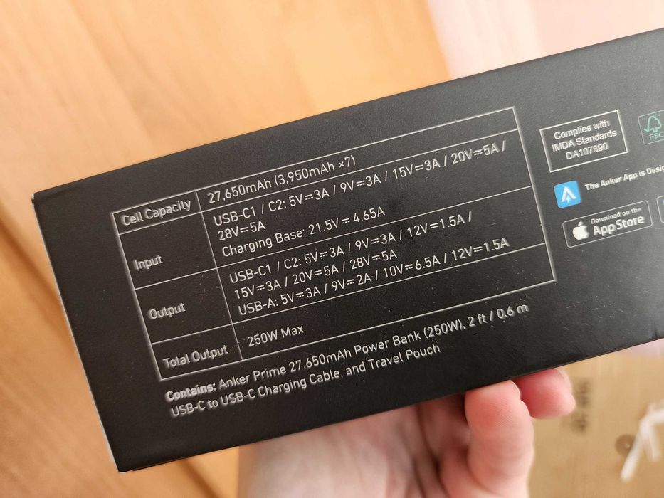 Павербанк Anker Prime 27650mAh A1340 250W Новый, Оригинал, Запечатан.