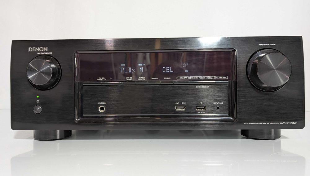 7.2 Ресивер Denon AVR-X1100W,має 120 Вт/канал/ Wi-Fi/Bluetooth/HDMI/4K