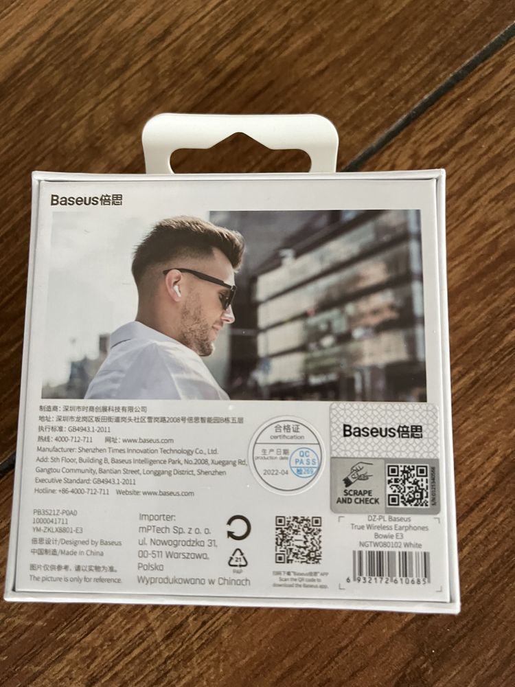 Baseus Nowe Słuchawki bezprzewodowe Bluetooth