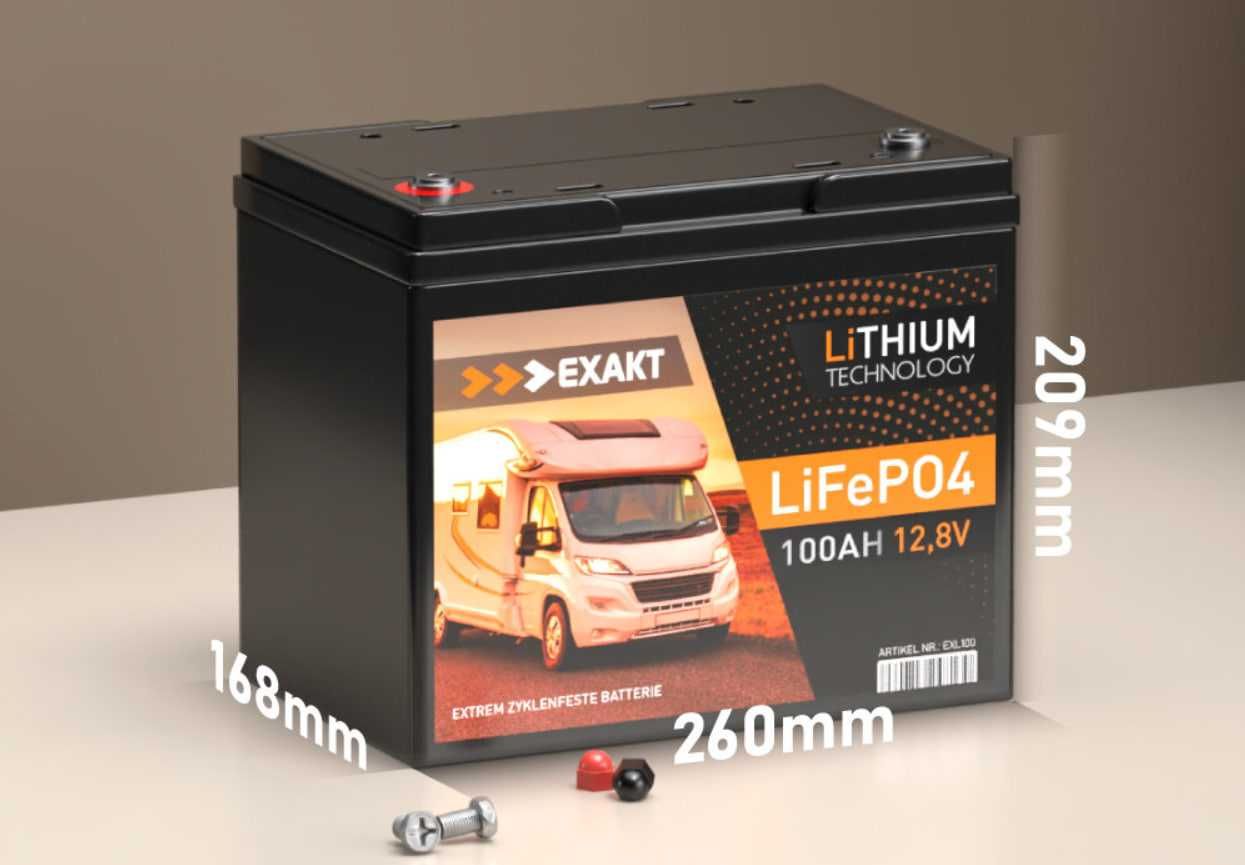 Надійний німецький LiFePO4 АКБ 12.8V 100Ah (1280 Вт*ч, BMS 100A/50A)