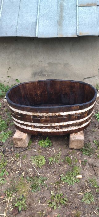 Бочка дубова резервуар ванночка 200л (розміри 101 х 68 х 38см)