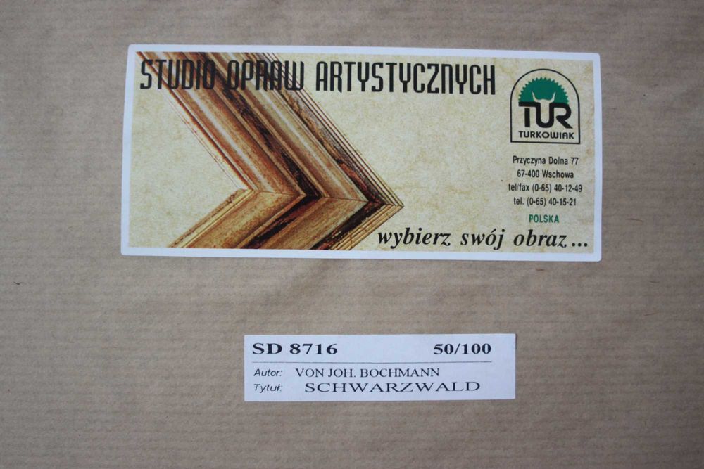 Obraz Reprodukcja Schwarzwald - Von Joh. Bochmann SD 8716