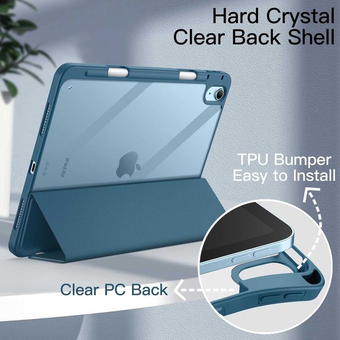 JETech etui do iPad 10,9" Air 4 Air 5 Air 11 Pencil niebieskie stojak