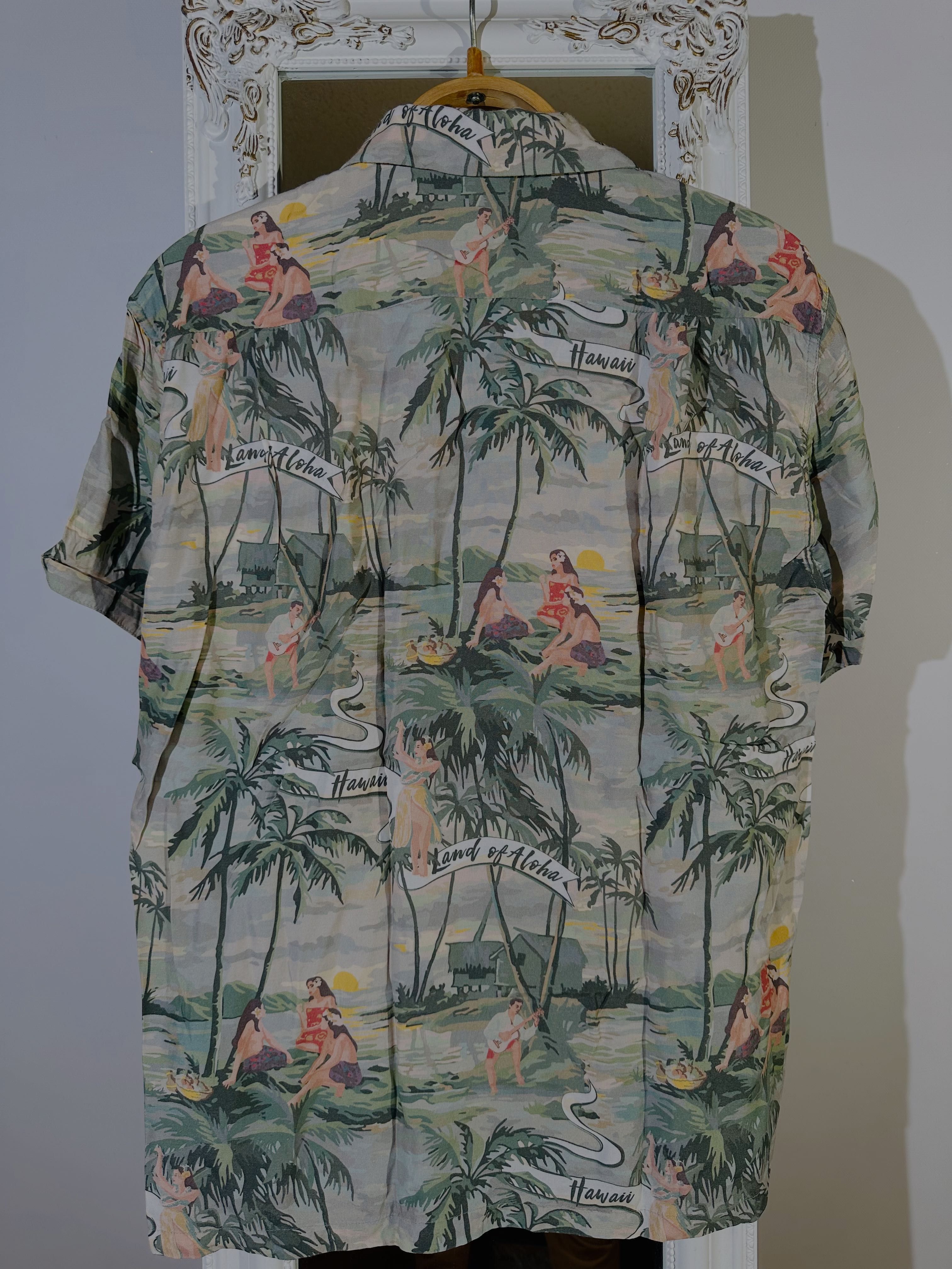 Micky Oye Land of Aloha shadow гавайская рубашка гавайка
