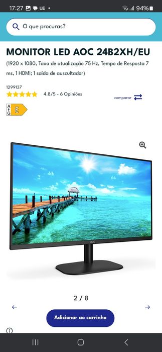 Monitor LED AOC 24B2XH/EU