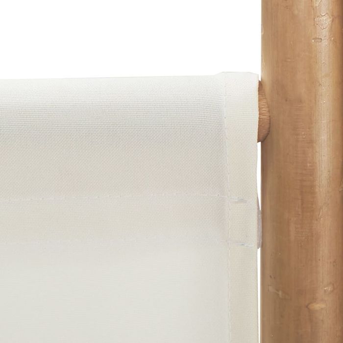 vidaXL Składany parawan 5-panelowy, 200 cm, bambus i płótno