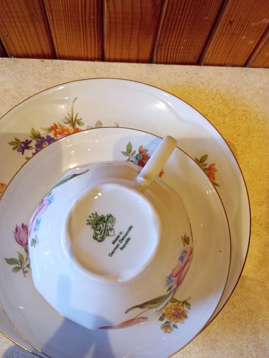 Porcelanowe trio z lat prl