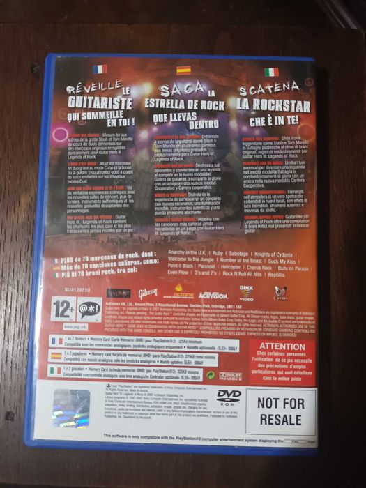 Play Station 2 - Guitar Hero Legends of Rock