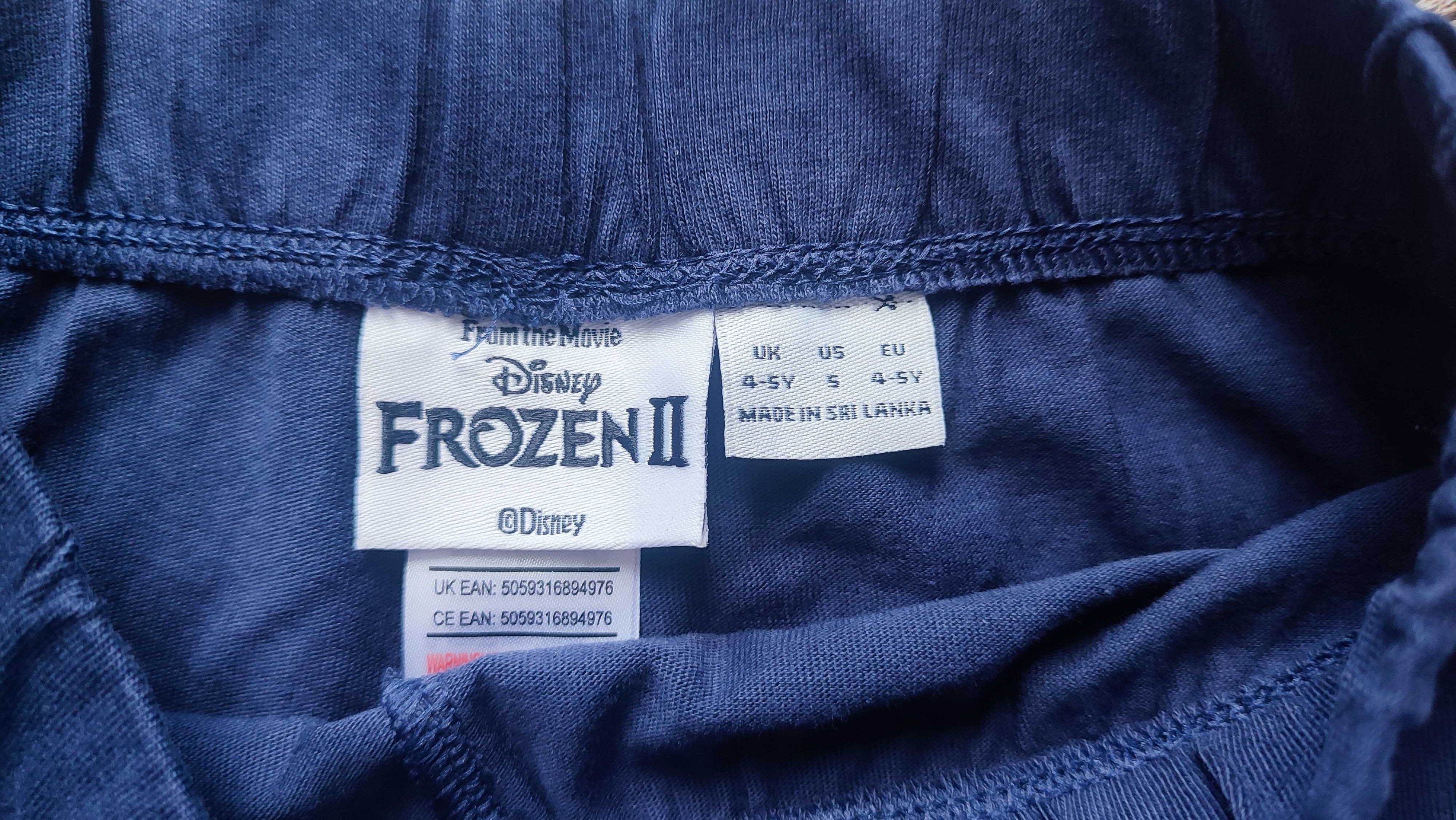 Krótkie spodenki granatowe Frozen Kraina Lodu Elsa H&M r 116-122, 4-5l