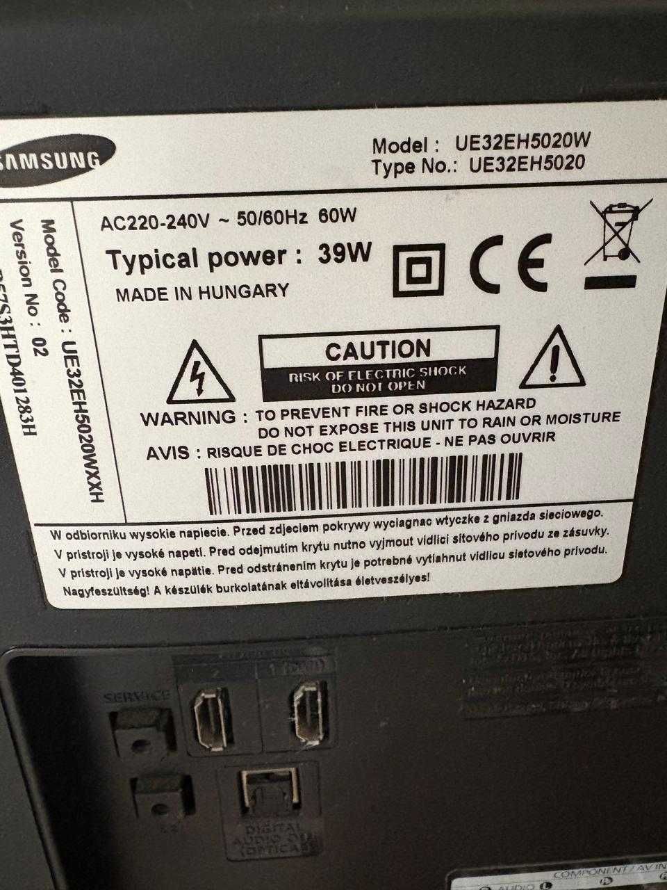 Telewizor Samsung 32 cale, MODEL UE32EH5020W