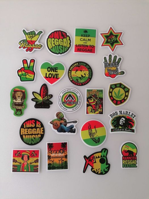 50 Autocolantes Reggae Bob Marley Música Etiquetas Adesivas Decals Set