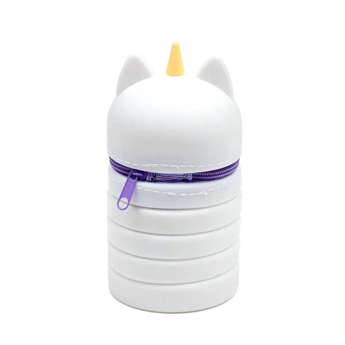 Estojo pop-up extensível de silicone para lápis Unicórnio Adoramals