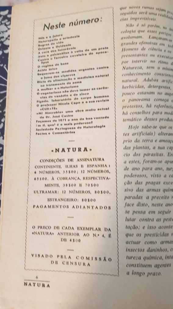 Revistas antigas encadernadas Natura