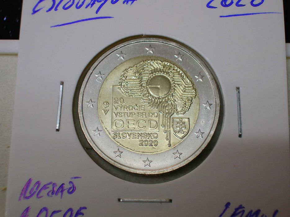 Eslováquia / moeda 2 euros - 2020 / Adesão OCDE