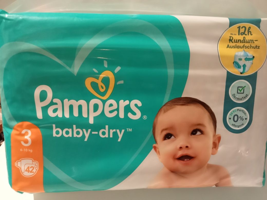 Pampers pampersy pieluchy pieluszki rozmiar 3, 42 sztuki w opakowaniu