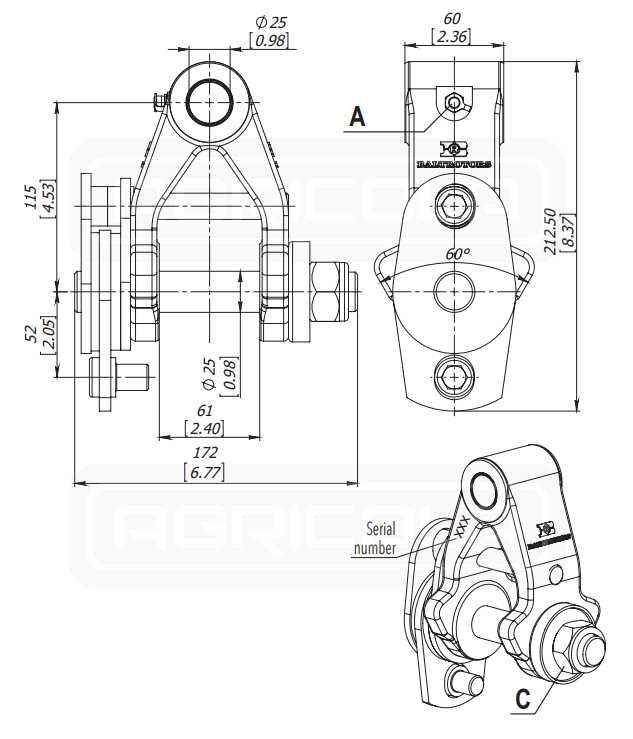 Rotator część łącząca z hamulcem BRM10-60-01