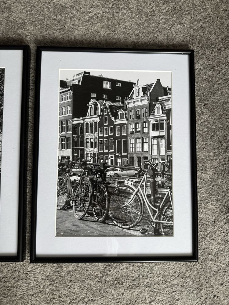 Dwa fotosy z Amsterdamu w ramkach z Passe-partout