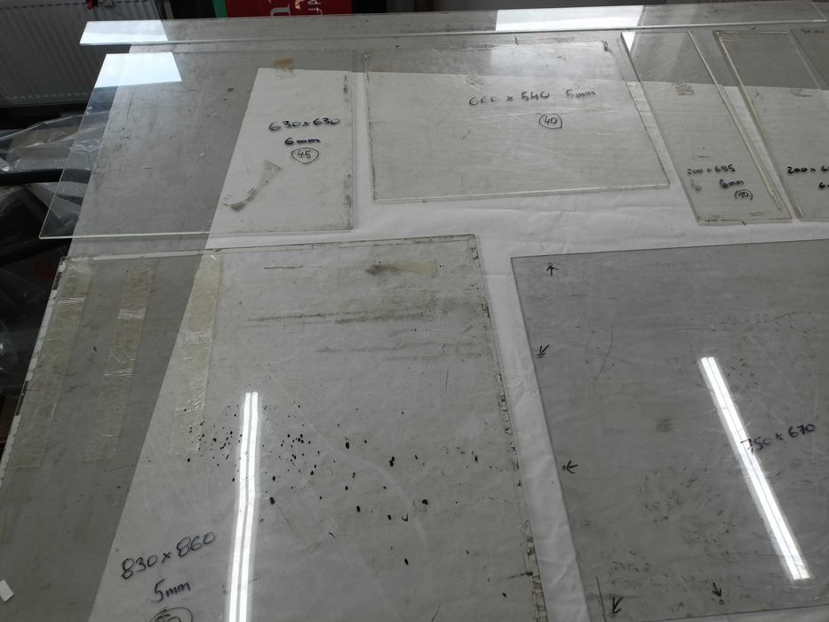 Pleksi Plexa Pleksa 3mm arkusz 53x89cm okno, do koparki itp TANIEJ 70%
