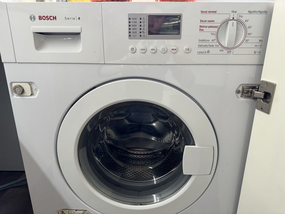 Maquina lavar e secar roupa de encastre