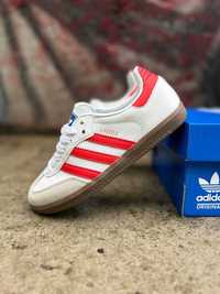 Кроссовки Adidas Samba White Red Light Brown